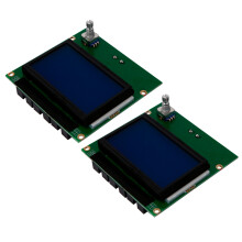 2X New 1.4 3D Printer Screen Display 12864 Lcd -3 Ramps Screen + Cable for -3 3D Printer