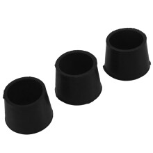 Rubber Pieds de Béquille Mobilier Tabouret Chaise Pied Pad 24Pcs Noir