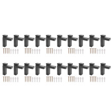 20 Pcs Adjustable Wood/Glass Shelf Bracket Wall Mount Heavy Duty Floating Brackets for 3-28mm Thick Shelves,Black