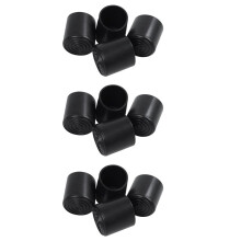 Rubber Furniture Crutch Feet Stool Chair Leg Tip Pad 12Pcs Black
