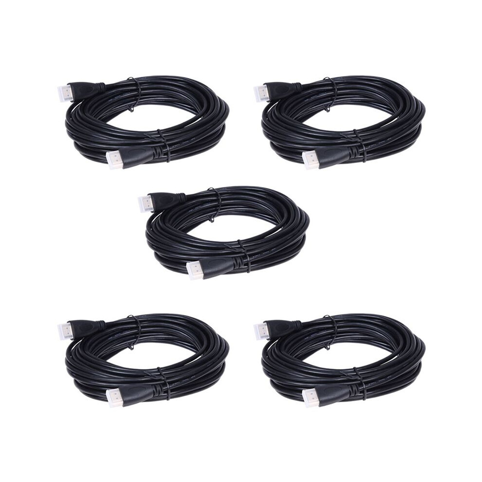 5X Wired- 10M To Cable Lead For Lcd Plasma Tv 10 Meter Gold/Black 6034187899120