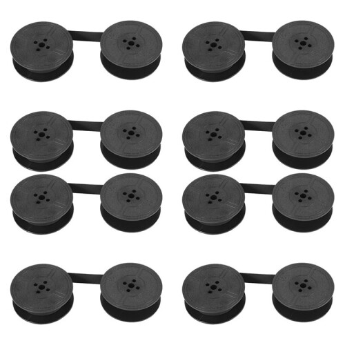 8 Pack Typewriter Ribbon Twin Spool Typewriter Ribbon Ink Twin Spool Ink Replacement Part for Most Typewriter(Black)