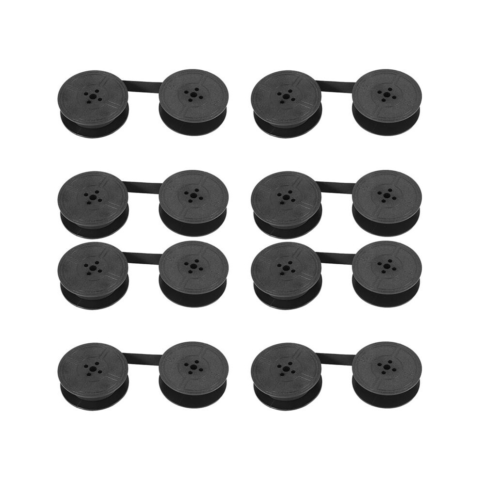 8 Pack Typewriter Ribbon Twin Spool Typewriter Ribbon Ink Twin Spool Ink Replacement Part For Most Typewriter(Black) Black 6034120115164