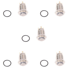 5X 3V Push Button Doorbell Button LED 12 mm Silver