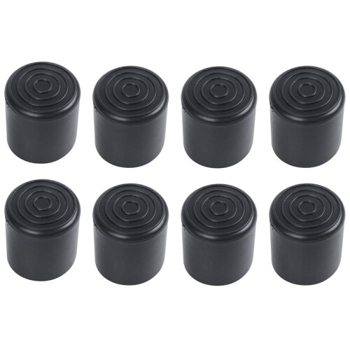 Rubber Möbel Krücke Füße Hocker Stuhl Bein Tip Pad 8Pcs Schwarz