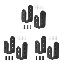 6 Pack Door Barricade U Brackets Open Bar Security Door Brackets for Home,Garage Door Reinforcement Fits 2X4 Boards