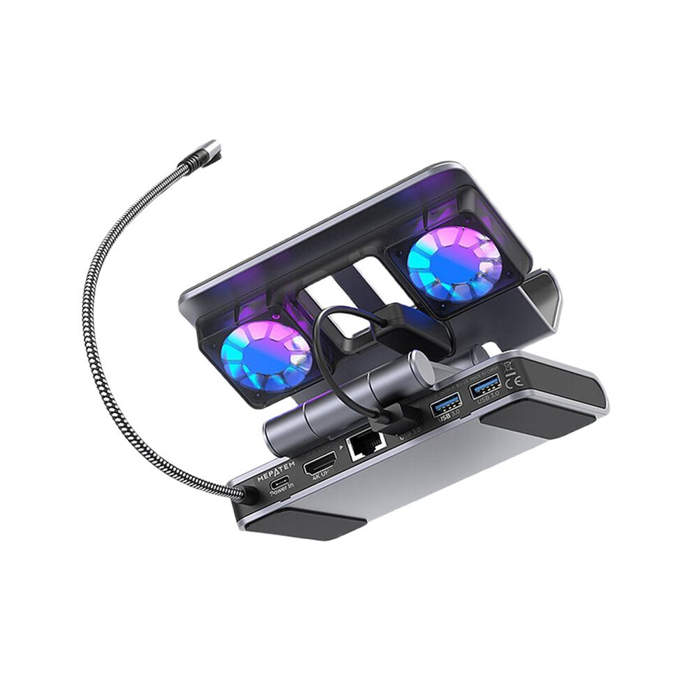Fans Docking Station 6-In-1 For / Ally X/Legion Go/Msi Claw Adjustable Stand Dock With 4K 6132286715058