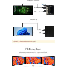 Waveshare 10.4inch QLED Quantum Dot Touch Display Monitor, , 1600x720 IPS Display, Supports for Raspberry Pi & PC EU Plug