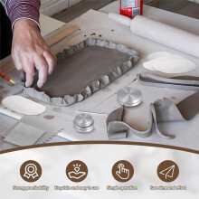 Stainless Steel Clay Scraper&Throwing Trimming Spinner Tool (30mm/38mm/45mm) Ceramics Clay Sculpting Tools for Texturing