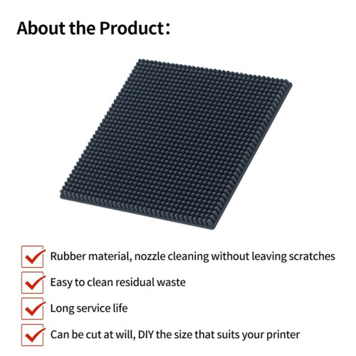 3D Printer DIY Nozzle Brush Silicone Wiper Brush DIY Cuttable Nozzle Cleaning Tool for Bambu Voron Prusa 2