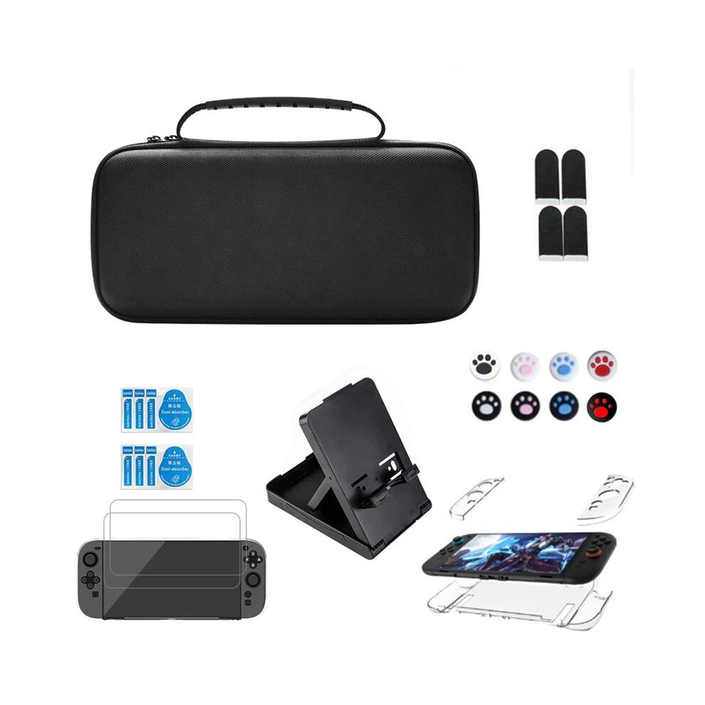 Eva Carrying Case For 2 Accessories Kit For 2 Stand Screen Protector Silicone Case Joystick Cap Black 4713658256373