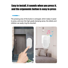 Wireless Door Bell Long Transmission Distance Doorbell 433MHz Wireless Doorbell Home Pager EU Plug