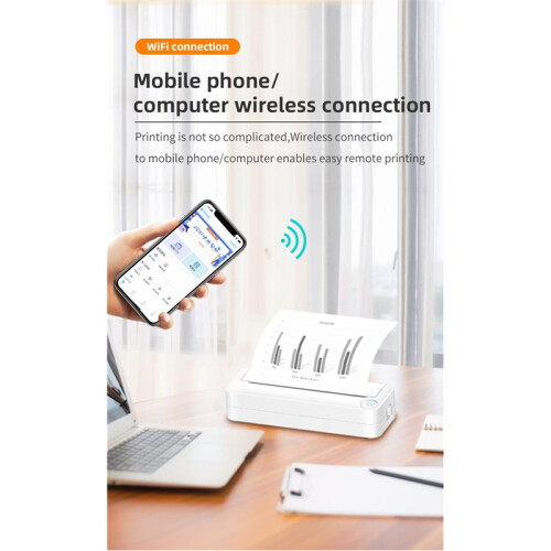 X8 A4 Portable  Printer Small Household Thermal Sensitive  Wifi Version Connectable Mobile Phone Ink Free 2