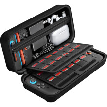 For 2 Case, Can Hold 24 Game Cartridges,Hard Shell Travel Carrying Case Pouch for Console and Accessories Case