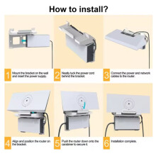 2 in 1 Wall Holder for Starlink Gen 3 Router Mount Space Saving Mounting Bracket Kit Router Bracket for Router