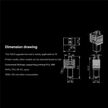 For  X1 3D Printer Hotend Kit with Cooling Fan Hardened Steel Nozzles Enhanced Printing Precision 0.4MM