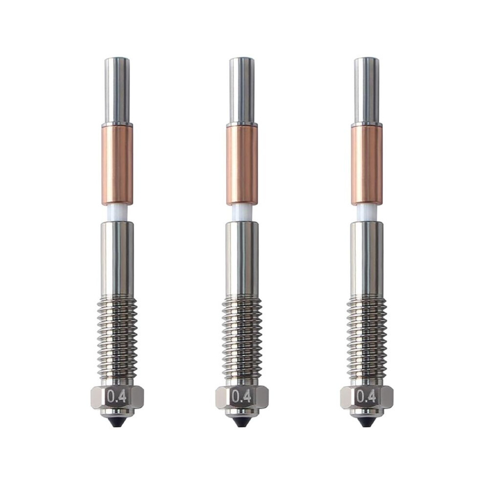 For Qidi Plus4 Bimetal Nozzle Quick Removal Ceramic Insulation Integration 0.4Mm Nozzles Hightemperature Resistance 3Pcs 6033767548052