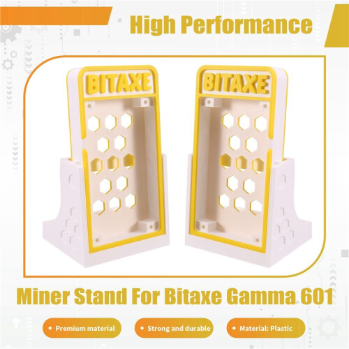 3D Printer Stand for Bitaxe Gamma 601 for Bitaxe  401 Miner Bracket for Bitaxe Gamma 601 Stand Yellow+White 2