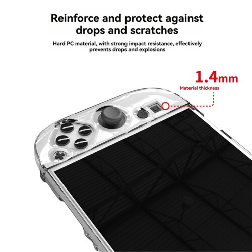 Transparent Protective Case for  2 Split Case Cover Anti-Fall Protective Shell Cover Game Console Clear Case 1