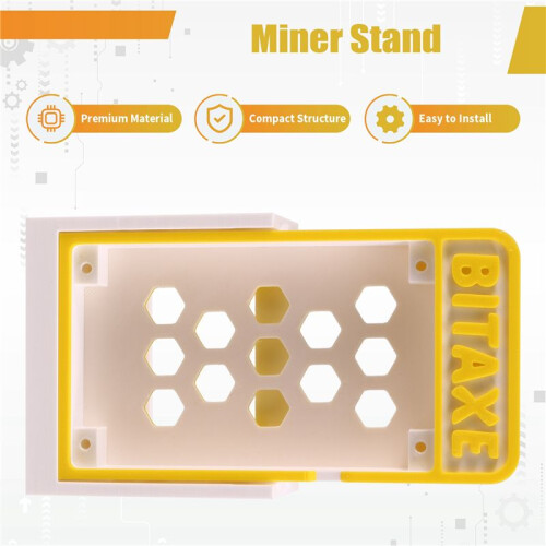 3D Printer Stand for Bitaxe Gamma 601 for Bitaxe  401 Miner Bracket for Bitaxe Gamma 601 Stand Yellow+White 1