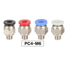 4Pcs 3D Printer Parts PC4-M6 Quick Connector Straight Through Pneumatic Connector for E3D V6 Hotend 1.75mm Filament