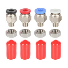 Conector Pneumático PC4-M6 com Porca para Peças de Impressora 3D Caixa de Secagem de Filamentos Tubo 4x2,5 mm Caixa Seca DIY para Filamentos PLA
