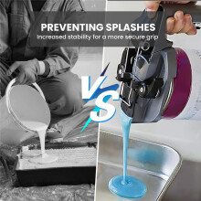 2 Pcs Paint Mixing Mate Lid 1 Gallon Paint Can Mixer with Hand-Crank Drip Free Car Paint Dispenser Mix Paint Evenly