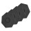 Ensemble de 4 capuchons de moyeu de roue en ABS noir, fixation par clips, protection complète 9
