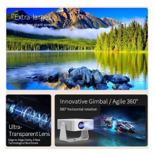 Ultra HD Projector Native 720P Support 4K WIFI6 5.0 Android 11 Projector Auto Focus Home Theater Projector(EU)