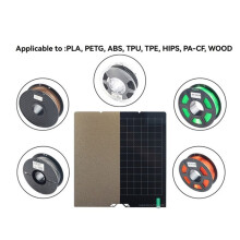 FYSETC for Kobra S1C Plate PEI Sheet 264x276mm Carbon Fiber Textured Build Plate Double Sided JANUS PET PEI Sheet