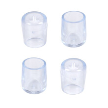 4Pcs Transparent Rubber Furniture Table Chair Leg Floor Feet Cap Cover Protector 15mm