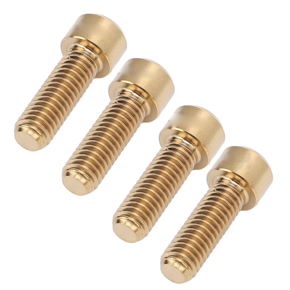 4Pcs Ti Alloy Disc Brake Screws M6x18mm Gold For Mountain Bike Caliper 7891385091942