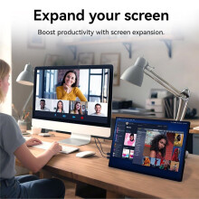 Przenośny Monitor 15,6 Cala 1080P FHD Drugi Zewnętrzny Monitor Podwójny USB-C do Laptopa dla Telefon