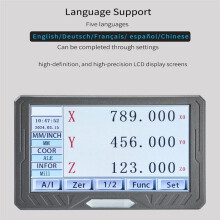 SDS200S LCD Full Touch Screen Digital Readout DRO Metal Cover Linear Scale Display Counter for Milling Lathe EU PLUG