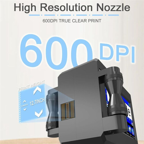 Handheld Inkjet Printer, for QRCode Barcode Production Date  Logo Batch Number Print  Metal Wood US Plug