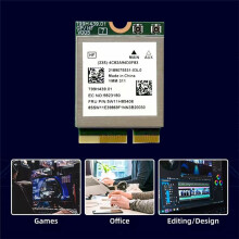 MT7927 WiFi7 Card+WiFi6E Antenna 2.4G/5G/6G Tri-Band 8774M BT5.4 Wireless WiFi Card Gigabit Wireless Network Card A