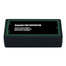 Extensor Gigabit POE de 2 Portas 100/1000 Mbps IEEE 802.3af/At Repetidor PoE para Câmera IP/NVR/AP, Extensor de Alcance de 100 M