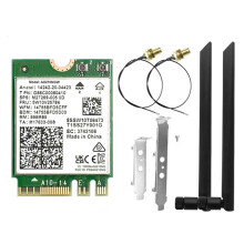 AX210NGW 6E Card+8DBi Antenna 2.4G/5G/6Ghz Tri-Band 5.3 WiFi Adapter 5374Mbps Laptop Wireless Network Card