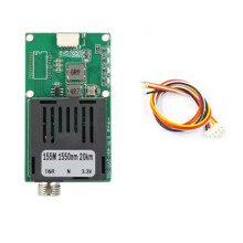 Fiber Converter SingleMode Single Fiber FC/UPC Rx 1550nm 1Channel Video+UART and TTL and SBUS to Optic Controller 0-20km