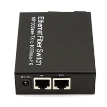 100M 2 Fiber 2 RJ45 Port Fiber Converter 1310nm/1550nm Single Mode Simplex 20km SC Fibra Optical Conversor EU PLUG