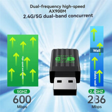 Adaptador USB WiFi 6 AX900 con 5.4, Banda Dual de 2,4 GHz y 5 GHz, Receptor Inalámbrico WLAN, Controlador Gratuito.