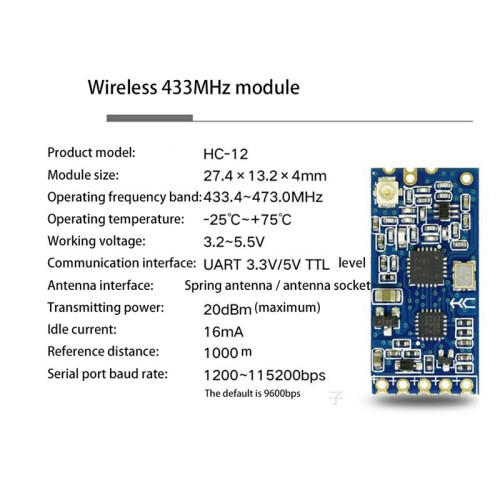 10X HC-12 433Mhz SI4463 Wireless Serial Port Module 1000M Replace  HC12 2