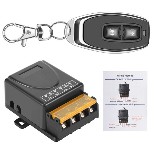 433MHz 220V Water Pump Remote Control  1Ch 30A Receiver Module /OFF Wireless RF Transmitter for Light LED