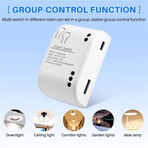 1CH RF   7-32V AC  WIFI Tuya Remote Control 433 Light  10A Rele Relay Self-Locking Interlock Inching 2