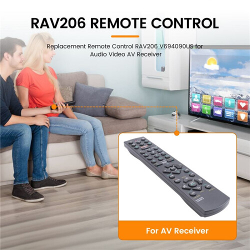 New Replacement Remote Control RAV206 V694090US for  Audio Video AV Receiver 2