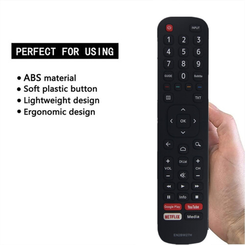Remote Control Replacement EN2BW27H for  HD  TV with   Youtube 1