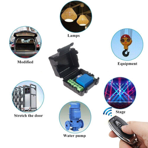 Universal Wireless Remote Control  DC12V 1CH Relay Receiver Module RF Transmitter 433Mhz  Remote Controls 1