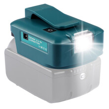 FöR ADP05 14,4V/18V Lion Batteri USB/Typ-C-Omvandlarport med LED-Ljus Spotlight Utomhusljus för