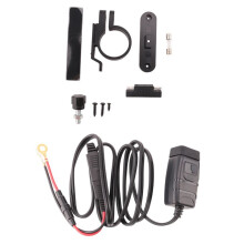 QC3.0 Motorcycle USB+Type-C Charger Waterproof Cell Quick Charger Autocycle USB Socket with Voltmeter