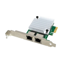 Tarjeta de Red Gigabit Ethernet, Adaptador de Red de Puerto Dual NIC, Tarjeta de Red LAN de Alta Velocidad de 1000 Mbps para Win7/8/10